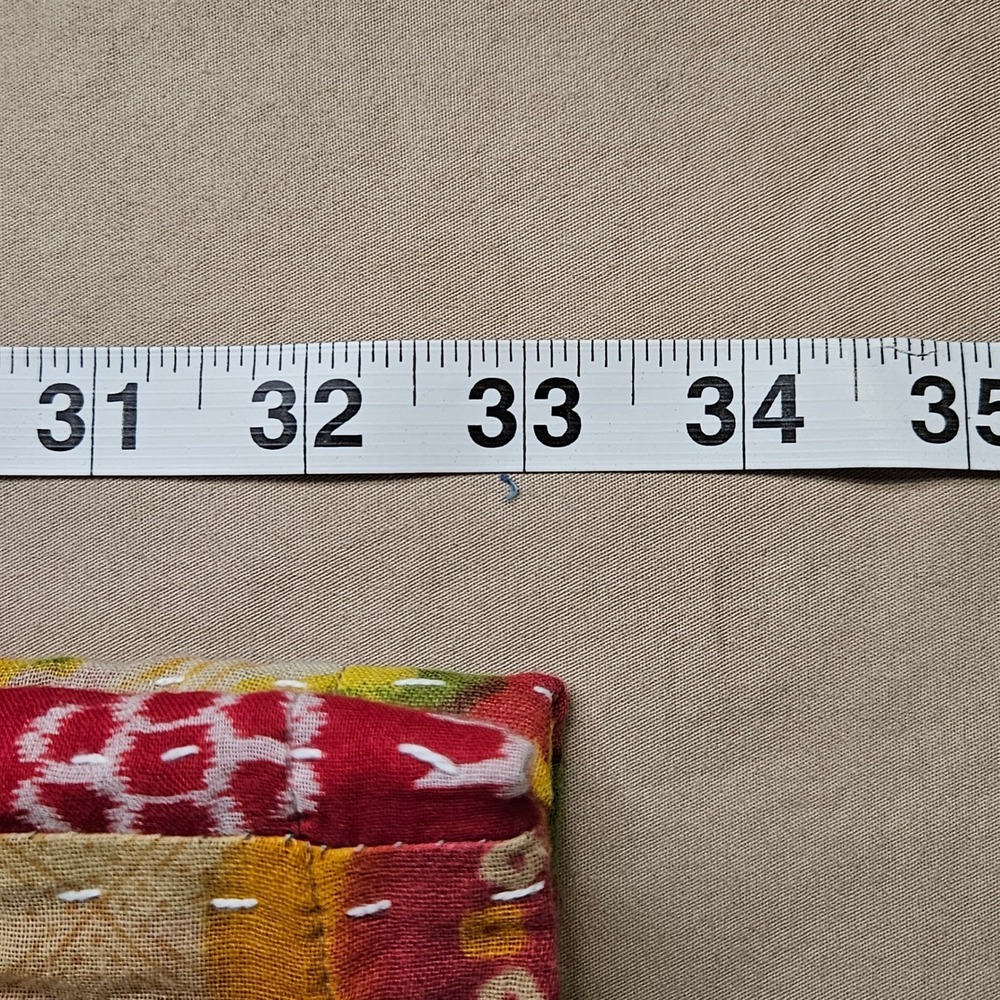 Kantha Wide Leg S/M Pants Boho Sustainable Hippie Bohemian Artsy Funky - Picture 4 of 13